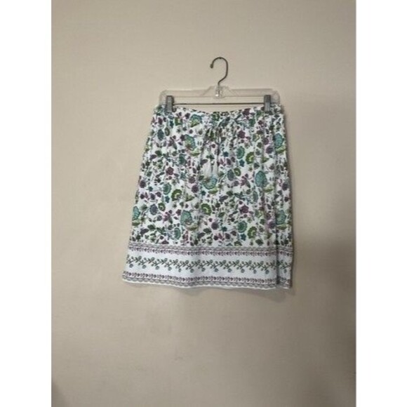 NWT J. Jill Cottagecore Flora Border Hem Tassel Tie Midi Skirt Women Size Small - Picture 10 of 11